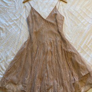 Keepsake Blush, Lace mini dress, size small